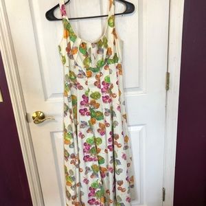 New Directions Cream Pastel Floral Dress